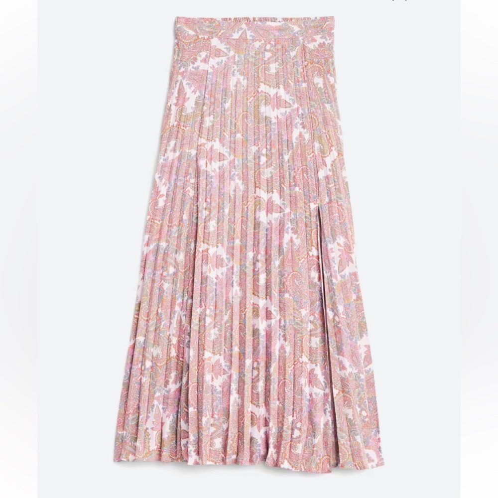 Delilah Side Slit Maxi Skirt pleated & so flowy